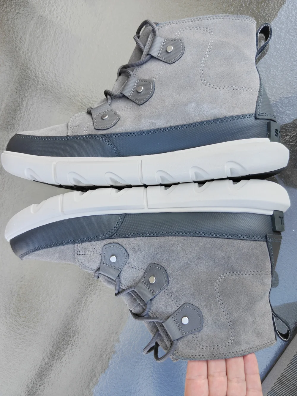 SOREL Mens Explorer Mission Waterproof Boots Quarry Grey Suede Size 10